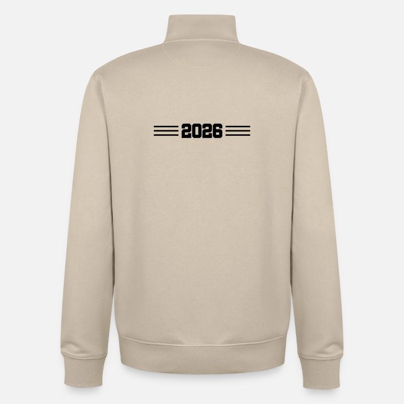 2026 année AVC - Sweat zippé unisexe en coton bio Stanley/Stella - beige crème