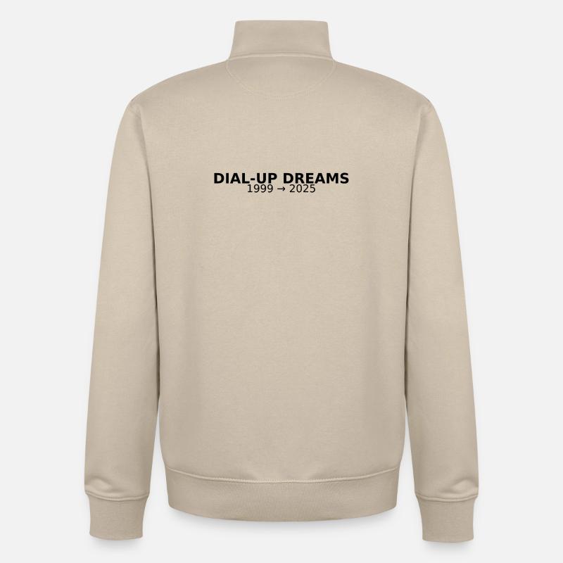DIAL-UP DREAMS - Unisex Organic Zip Sweatshirt von Stanley/Stella - Cremebeige