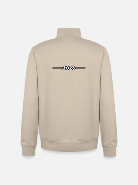 2026 Strich Element - Unisex Organic Zip Sweatshirt von Stanley/Stella - Cremebeige