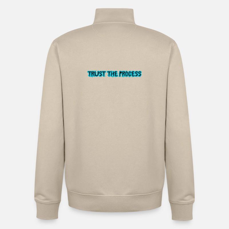 TRUST THE PROCESS design - Unisex Organic Zip Sweatshirt by Stanley/Stella - desert dust