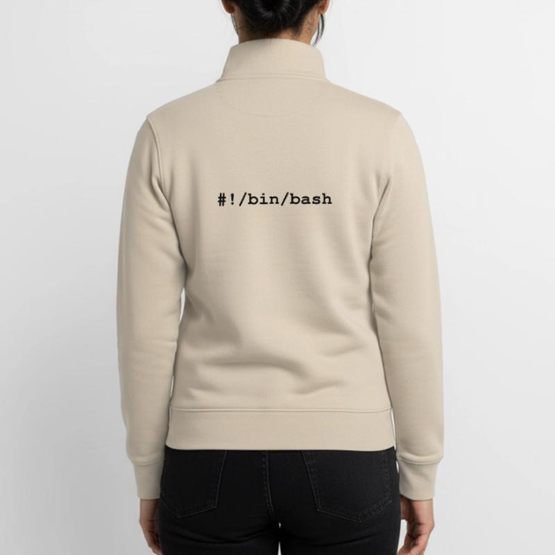 Shell bash / bourne-again sous Linux et Unix Sweat zippé unisexe en coton bio Stanley/Stella