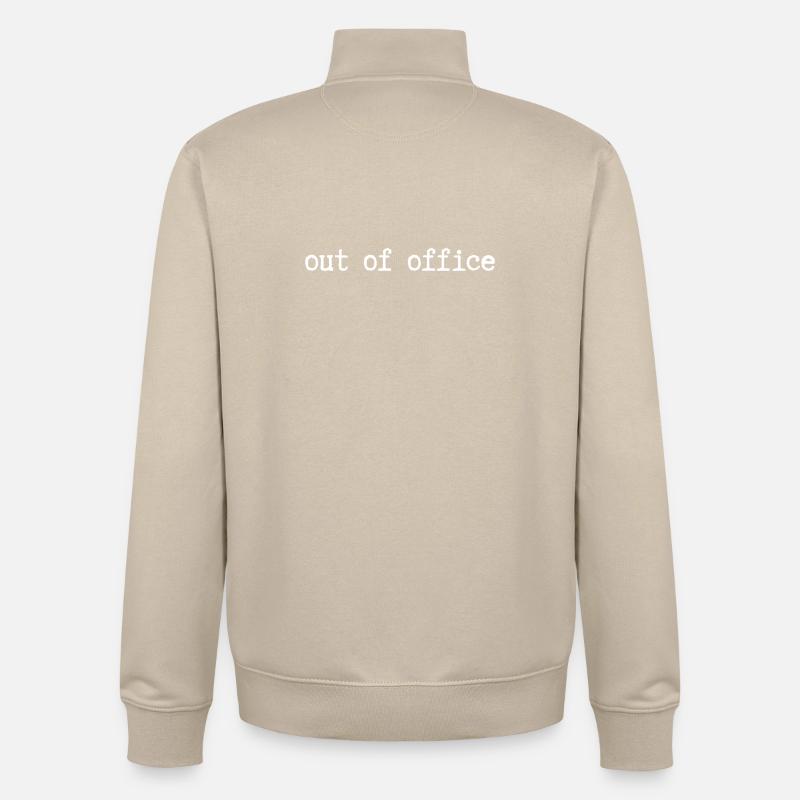 Absent du bureau - Sweat zippé unisexe en coton bio Stanley/Stella - beige crème