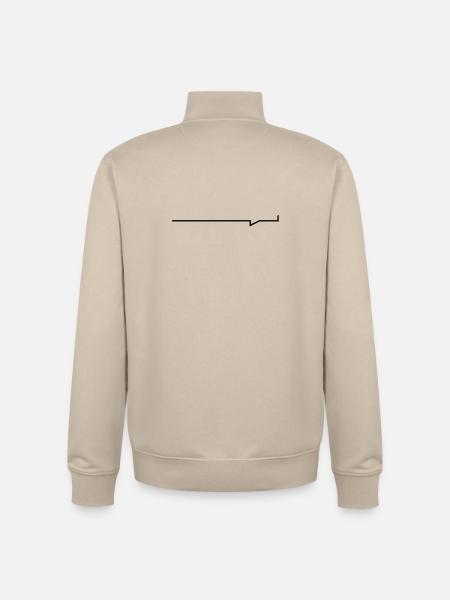 Balken-Sprechblase - Unisex Organic Zip Sweatshirt von Stanley/Stella - Cremebeige