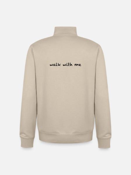 walk with me - Unisex Organic Zip Sweatshirt by Stanley/Stella - desert dust
