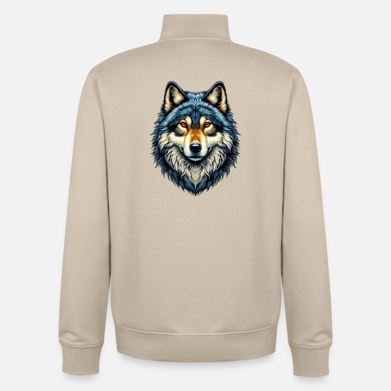 Wolf - Unisex Organic Zip Sweatshirt von Stanley/Stella - Cremebeige