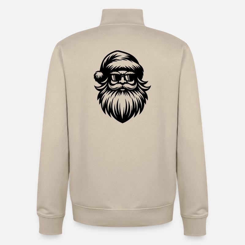 Weihnachtsmann im Chill-Modus - Unisex Organic Zip Sweatshirt von Stanley/Stella - Cremebeige