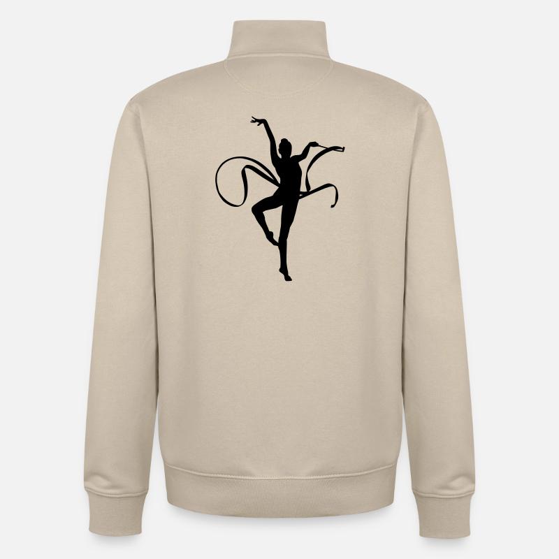 Rhythmic gymnastics - Sweat zippé unisexe en coton bio Stanley/Stella - beige crème