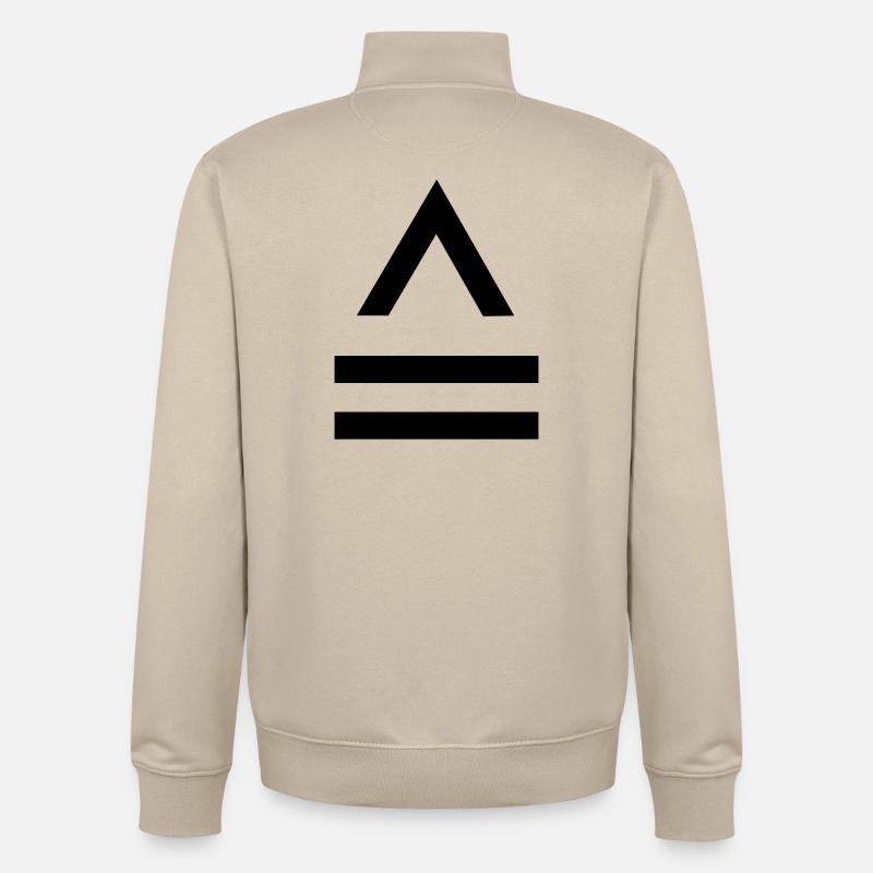 Entspricht Zeichen equivalent to - Unisex Organic Zip Sweatshirt von Stanley/Stella - Cremebeige