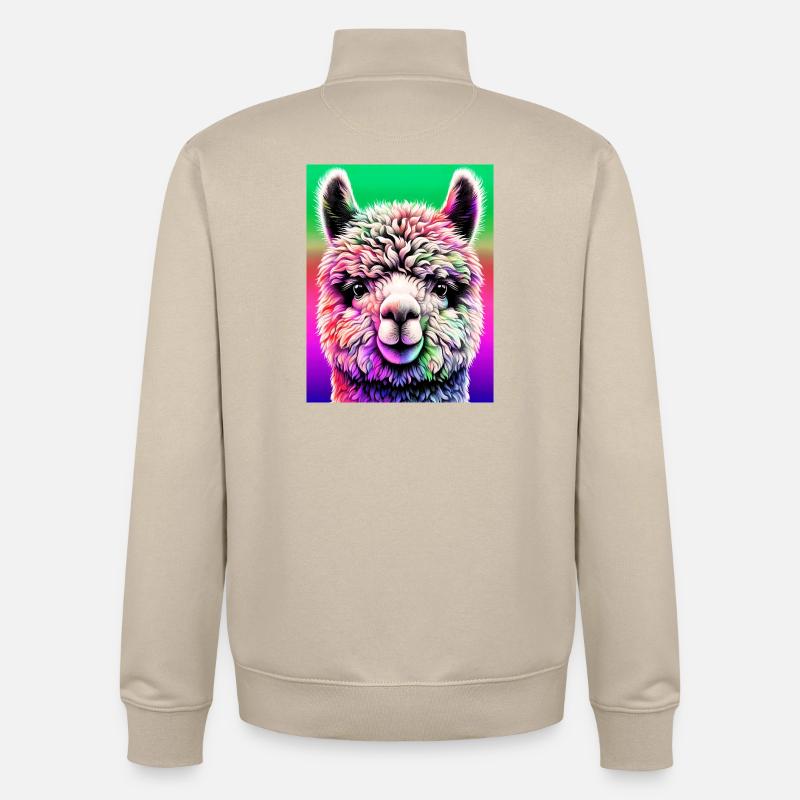 Alpaga - Sweat zippé unisexe en coton bio Stanley/Stella - beige crème