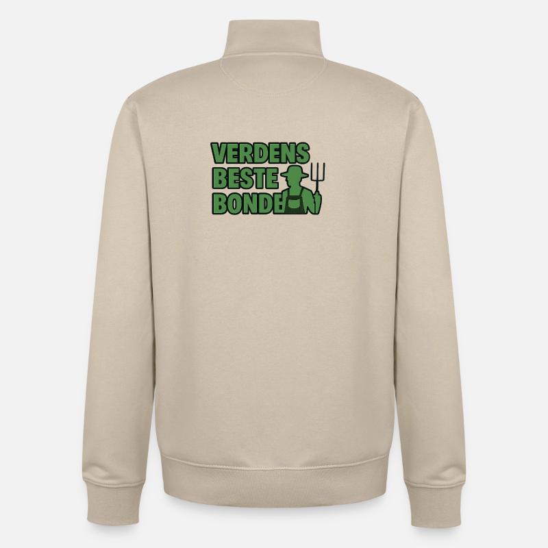 Der beste Bauer der Welt - Unisex Organic Zip Sweatshirt von Stanley/Stella - Cremebeige
