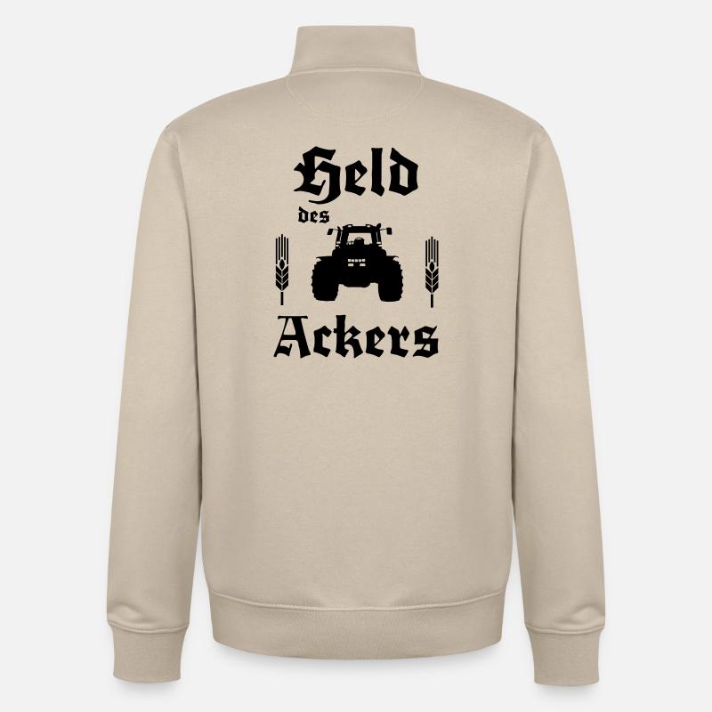 Held des Ackers Trecker - Unisex Organic Zip Sweatshirt von Stanley/Stella - Cremebeige