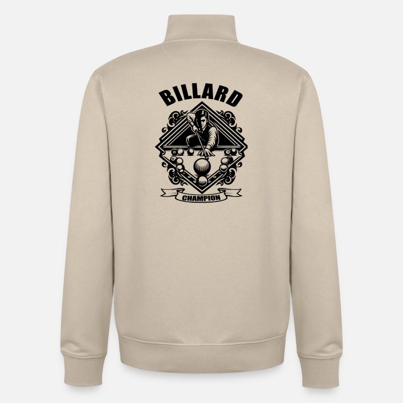 BILLARD - Sweat zippé unisexe en coton bio Stanley/Stella - beige crème