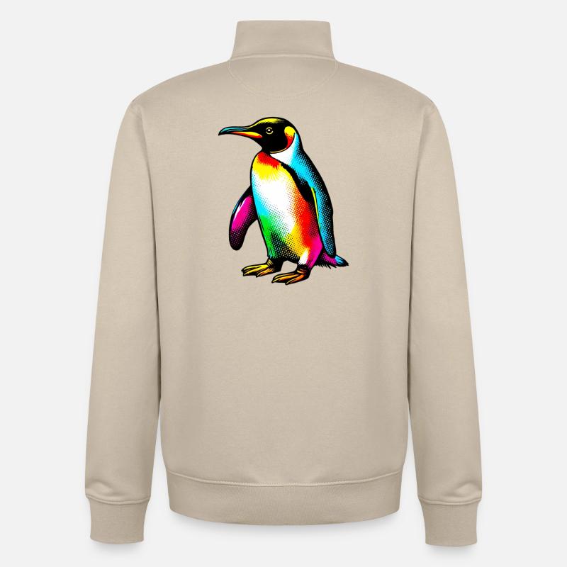 Pingouin - Sweat zippé unisexe en coton bio Stanley/Stella - beige crème