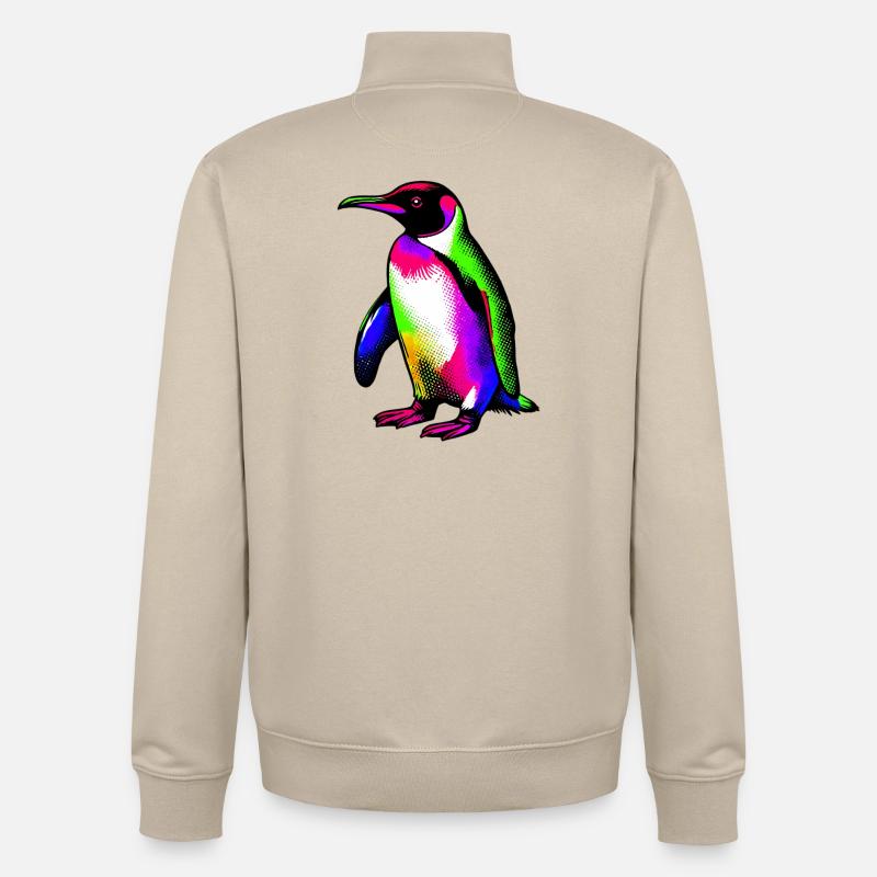 Pingouin - Sweat zippé unisexe en coton bio Stanley/Stella - beige crème
