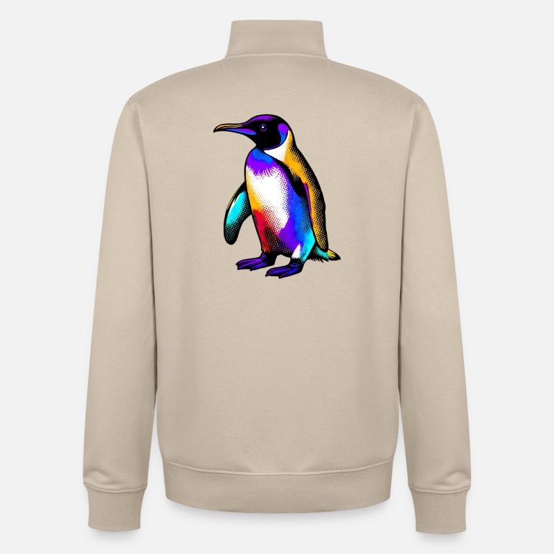 Pingouin - Sweat zippé unisexe en coton bio Stanley/Stella - beige crème