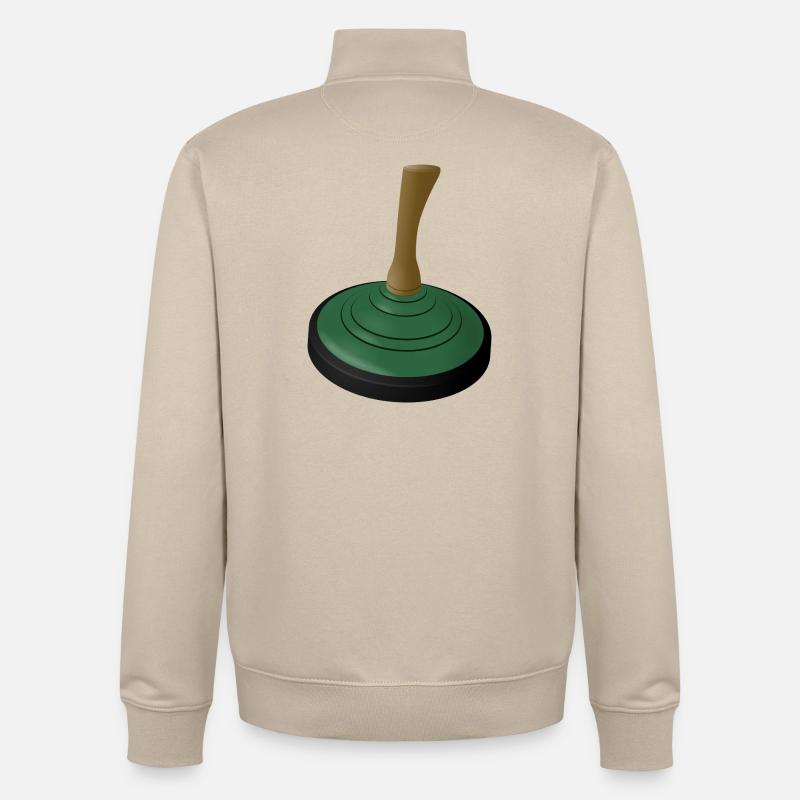 2025 BOUILLON DE GLACE Vert - Sweat zippé unisexe en coton bio Stanley/Stella - beige crème
