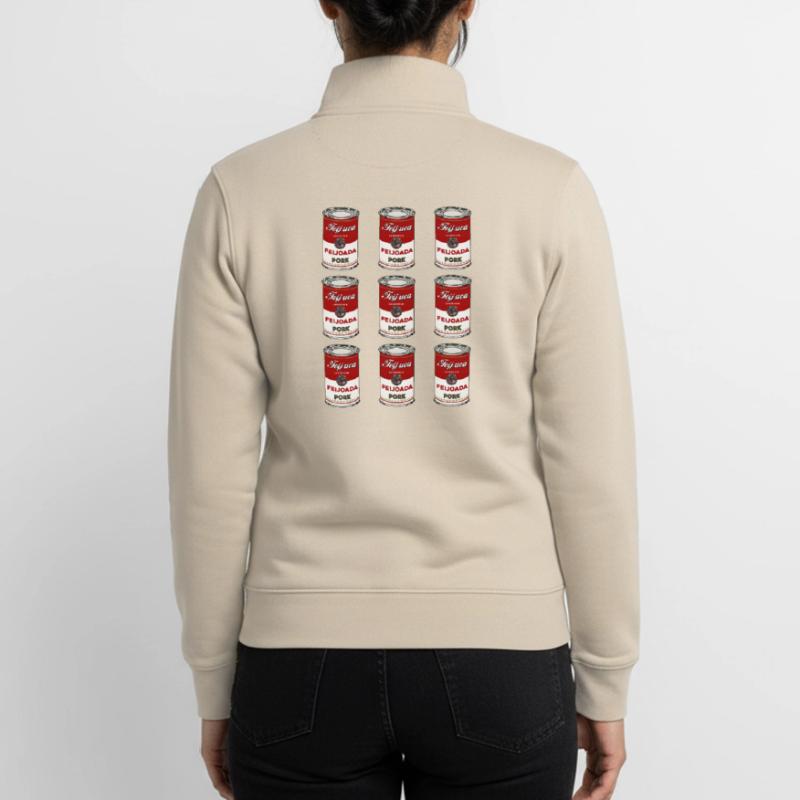 Feijoada Pork Can Pattern Unisex Organic Zip Sweatshirt by Stanley/Stella