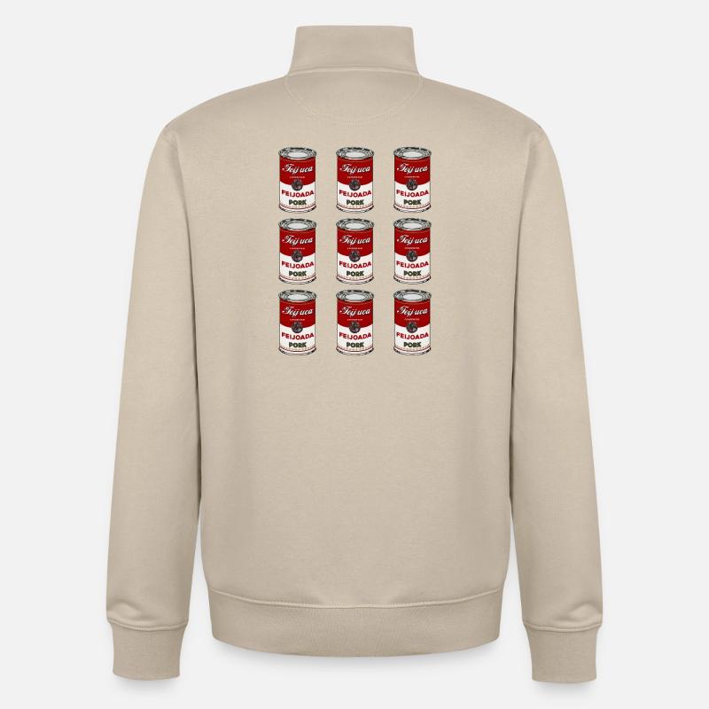 Feijoada Pork Can Pattern - Unisex Organic Zip Sweatshirt by Stanley/Stella - desert dust