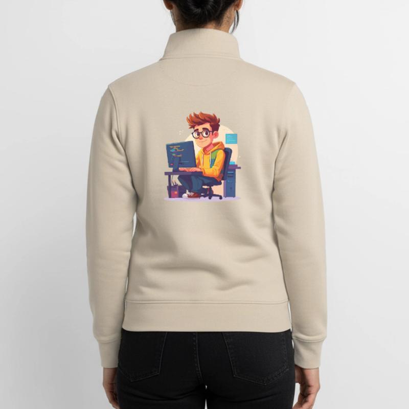 Programmierer oder Nerd Unisex Organic Zip Sweatshirt von Stanley/Stella