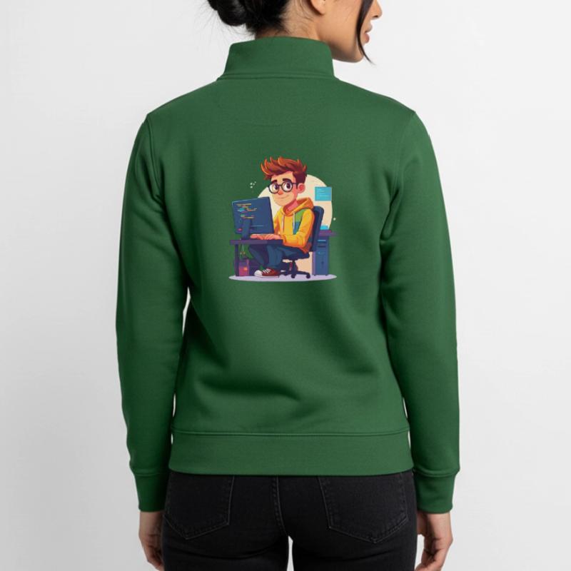 Programmierer oder Nerd Unisex Organic Zip Sweatshirt von Stanley/Stella