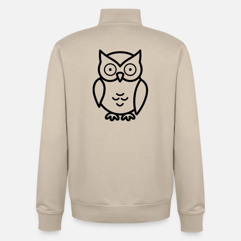 chouette - Sweat zippé unisexe en coton bio Stanley/Stella - beige crème