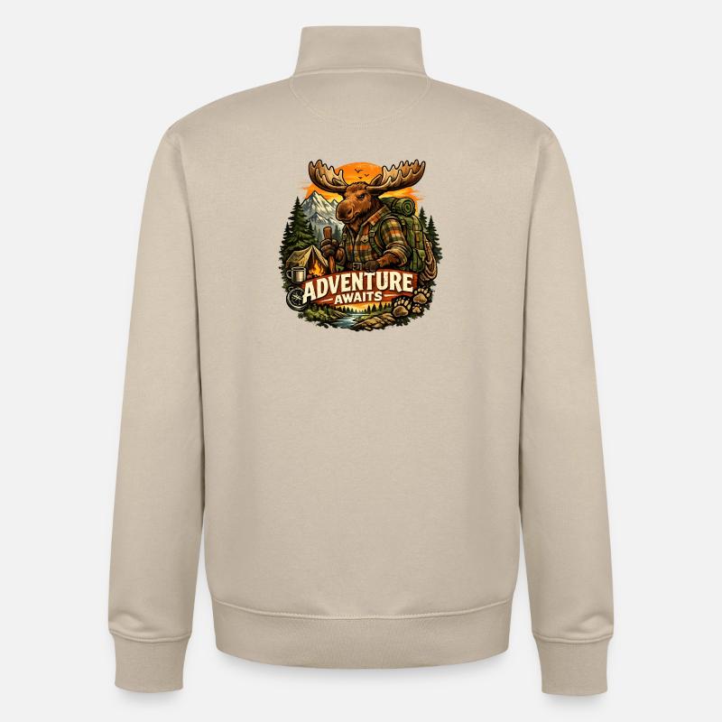 aventure - Sweat zippé unisexe en coton bio Stanley/Stella - beige crème
