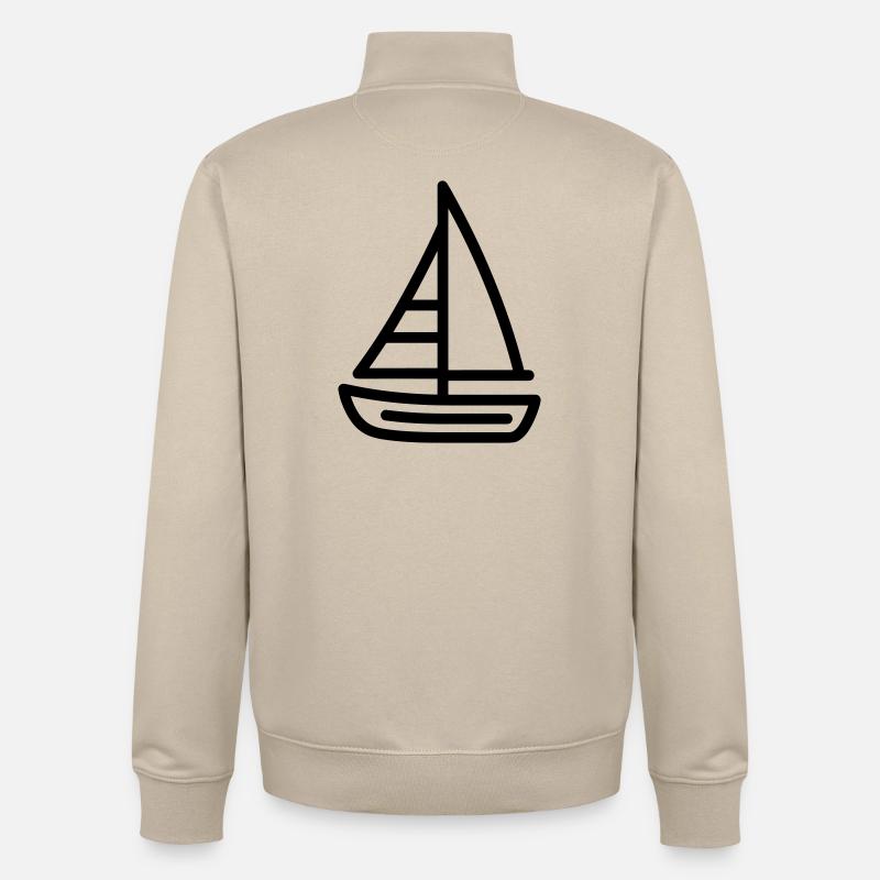 boat - Unisex Organic Zip Sweatshirt by Stanley/Stella - desert dust