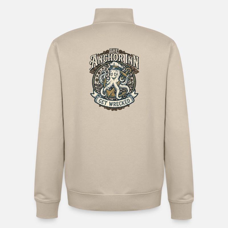 Pub côtier - Sweat zippé unisexe en coton bio Stanley/Stella - beige crème