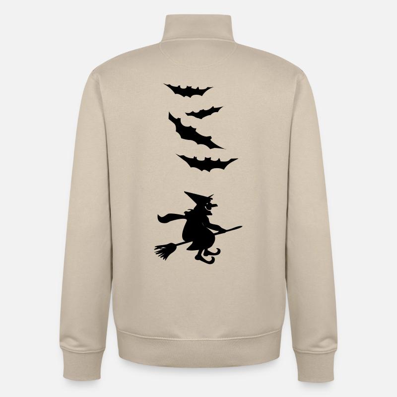 Sorcière - Sweat zippé unisexe en coton bio Stanley/Stella - beige crème