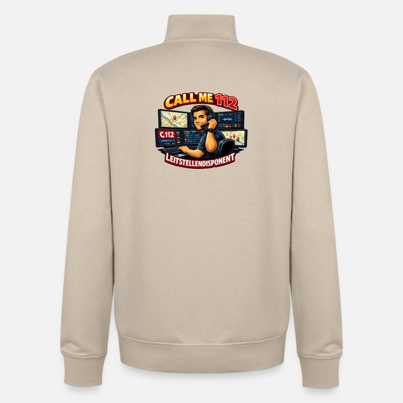 Call Me 112 Leitstellendisponent - Unisex Organic Zip Sweatshirt von Stanley/Stella - Cremebeige