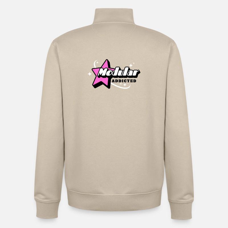 Modular Addicted Synthesizer  - Unisex Organic Zip Sweatshirt von Stanley/Stella - Cremebeige