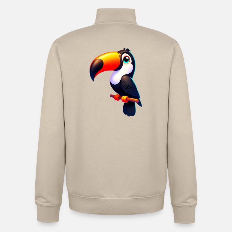 Tukan - Unisex Organic Zip Sweatshirt von Stanley/Stella - Cremebeige
