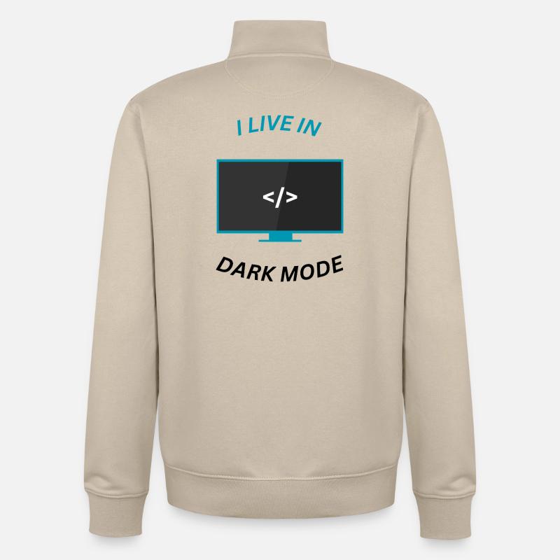 Programmeur Motivation Design - Sweat zippé unisexe en coton bio Stanley/Stella - beige crème