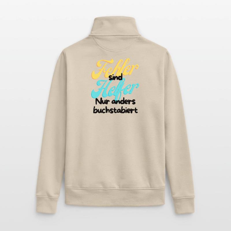 Fehler Helfer Gradient Script Unisex Organic Zip Sweatshirt von Stanley/Stella