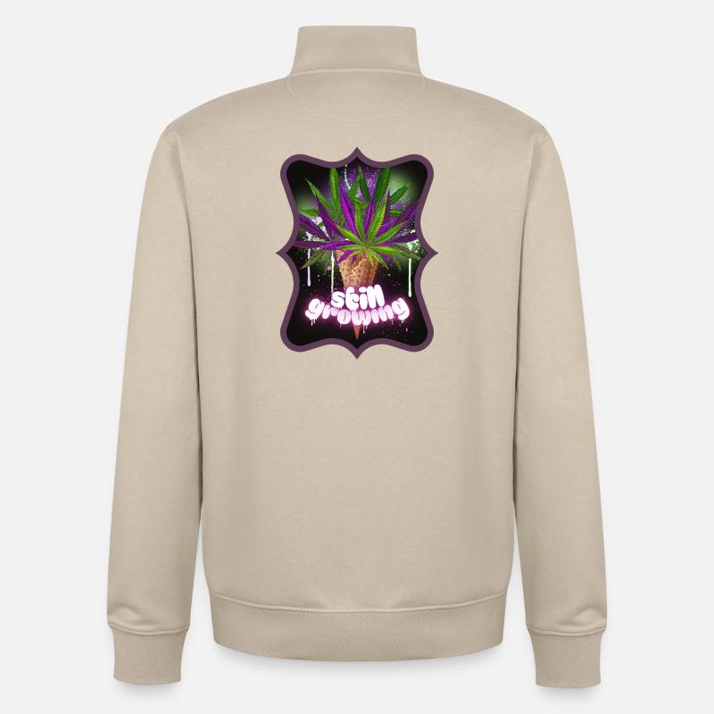 Still Growing Hanf Spruch Pflanze - Unisex Organic Zip Sweatshirt von Stanley/Stella - Cremebeige