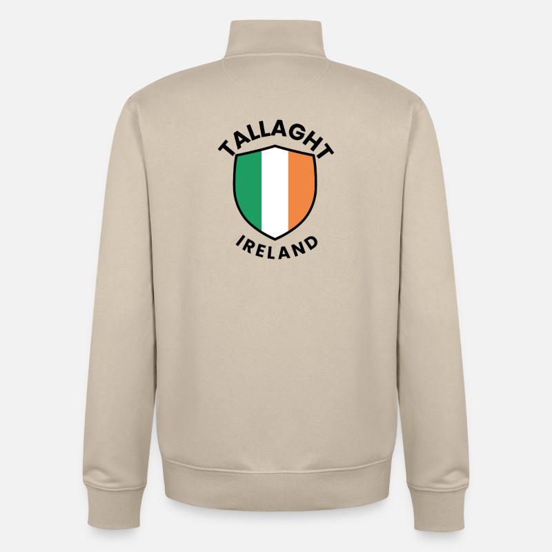Bouclier irlandais de Tallaght - Sweat zippé unisexe en coton bio Stanley/Stella - beige crème