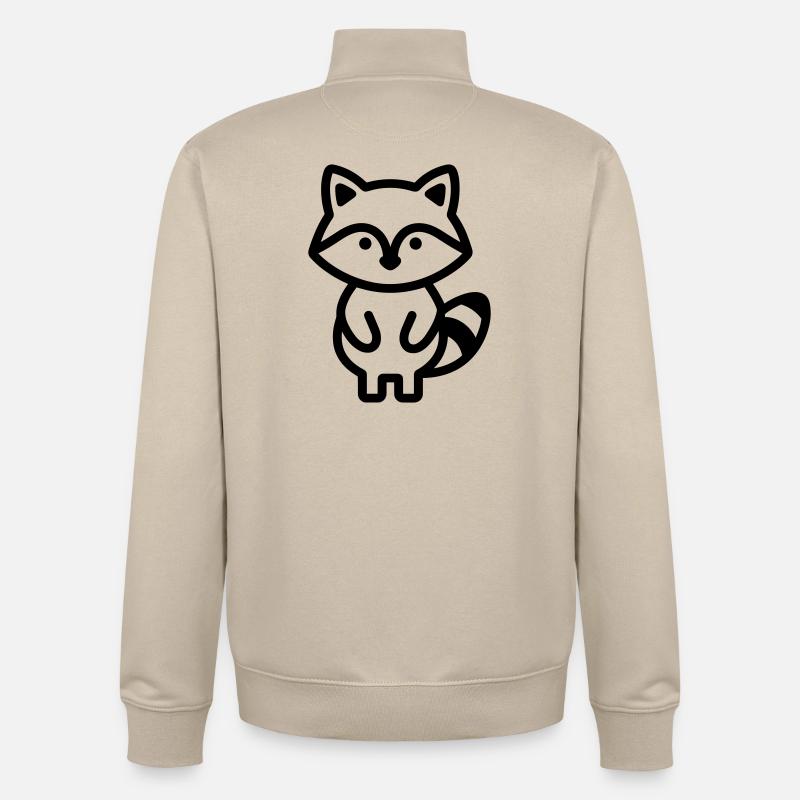 Waschbär - Unisex Organic Zip Sweatshirt von Stanley/Stella - Cremebeige