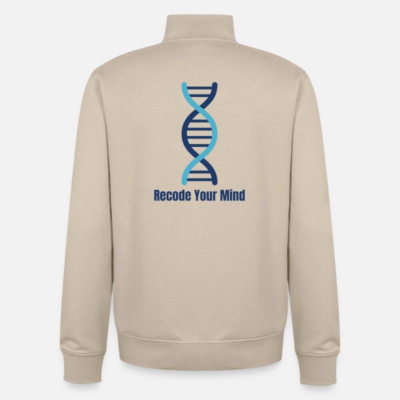 Recode Your Mind DNA Mindset - Unisex Organic Zip Sweatshirt von Stanley/Stella - Cremebeige