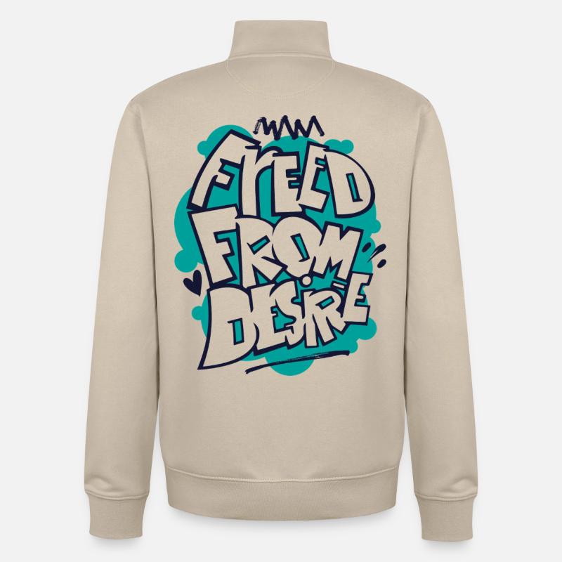 Feed From Desire Graffiti Tee - Unisex Organic Zip Sweatshirt von Stanley/Stella - Cremebeige