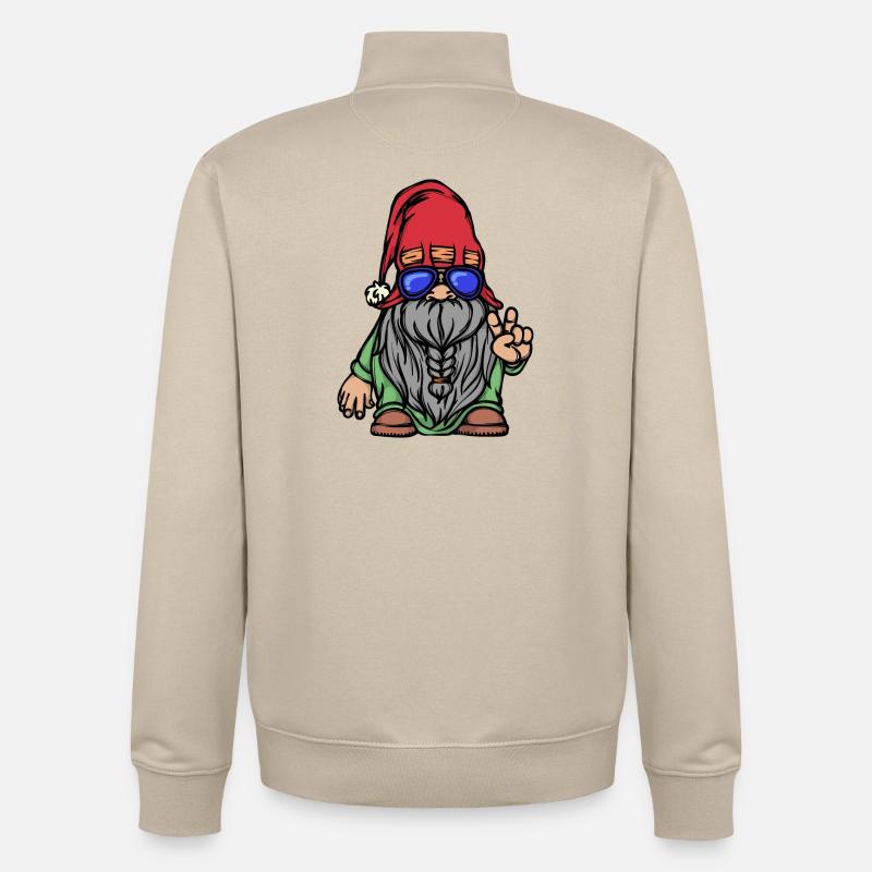 Bart Vollbart Gesichtsbehaarung Bartfrisur - Unisex Organic Zip Sweatshirt von Stanley/Stella - Cremebeige