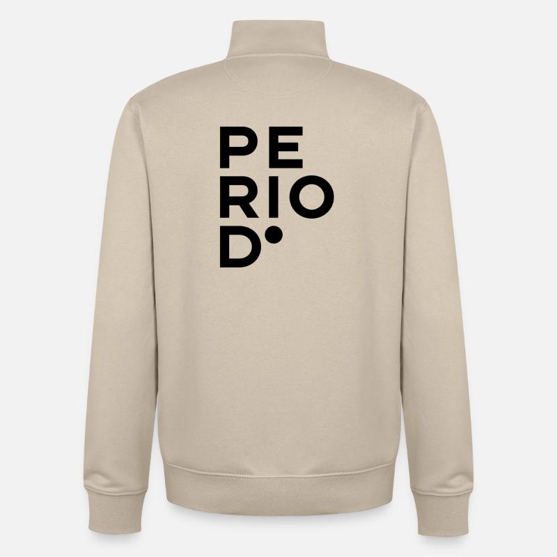 PÉRIODE. - Sweat zippé unisexe en coton bio Stanley/Stella - beige crème