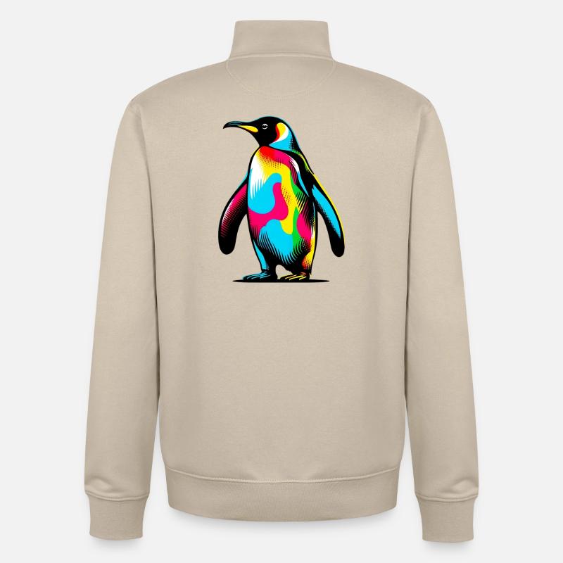 Pingouin - Sweat zippé unisexe en coton bio Stanley/Stella - beige crème