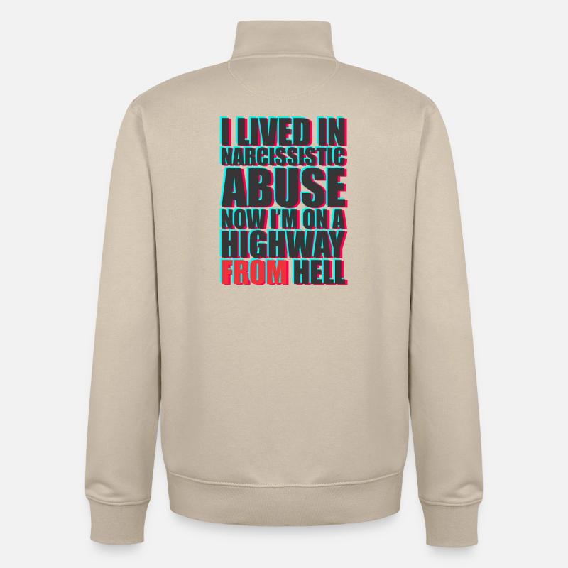 Bold Text Protest Message Design - Unisex Organic Zip Sweatshirt by Stanley/Stella - desert dust