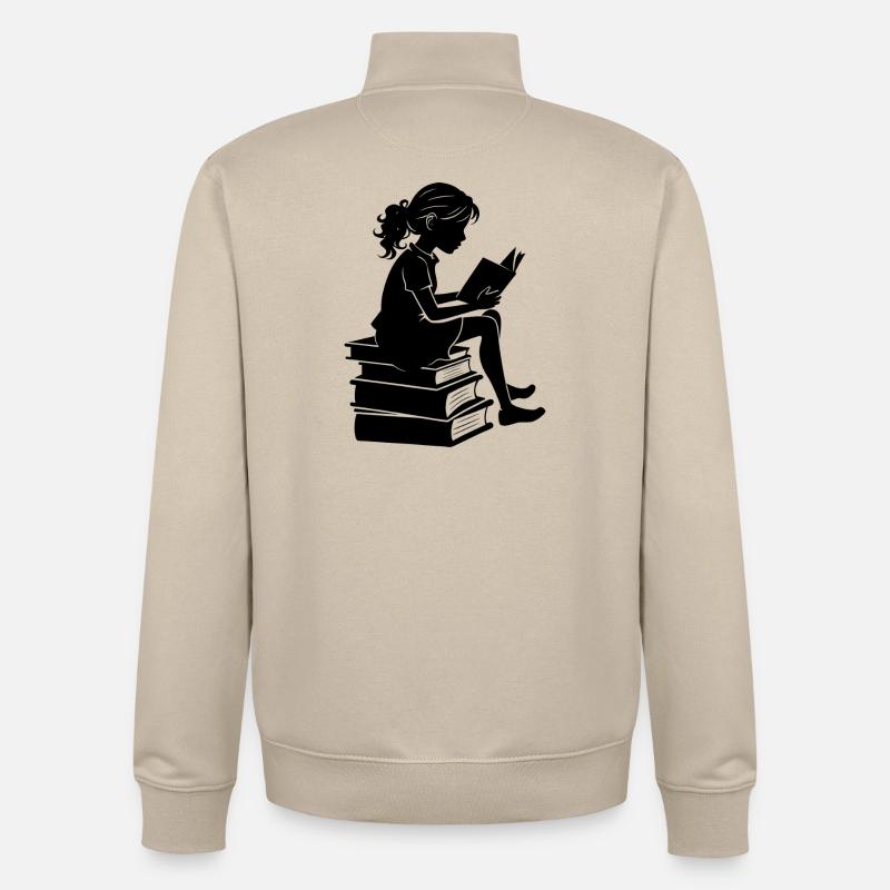 Frauenlesung - Unisex Organic Zip Sweatshirt von Stanley/Stella - Cremebeige