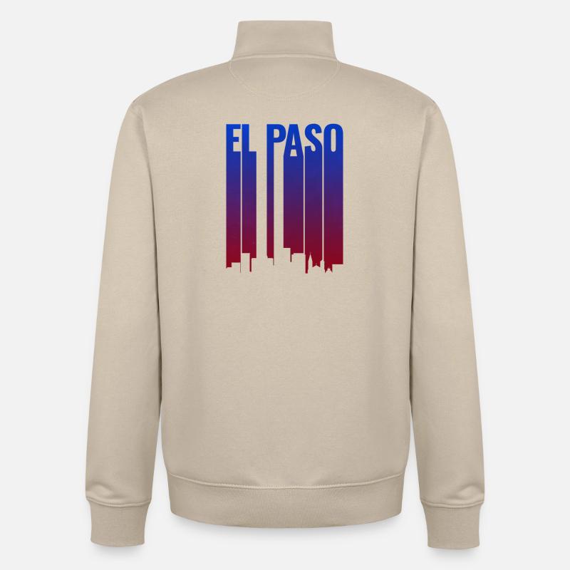 El Paso Skyline Gradient - Unisex Organic Zip Sweatshirt von Stanley/Stella - Cremebeige