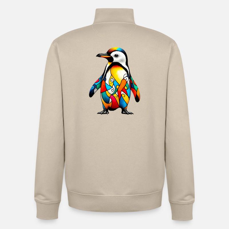 Pingouin - Sweat zippé unisexe en coton bio Stanley/Stella - beige crème