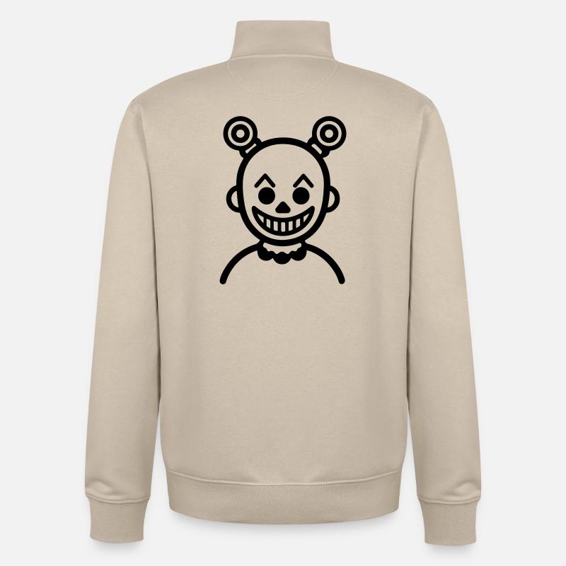 Clown Comic - Unisex Organic Zip Sweatshirt von Stanley/Stella - Cremebeige