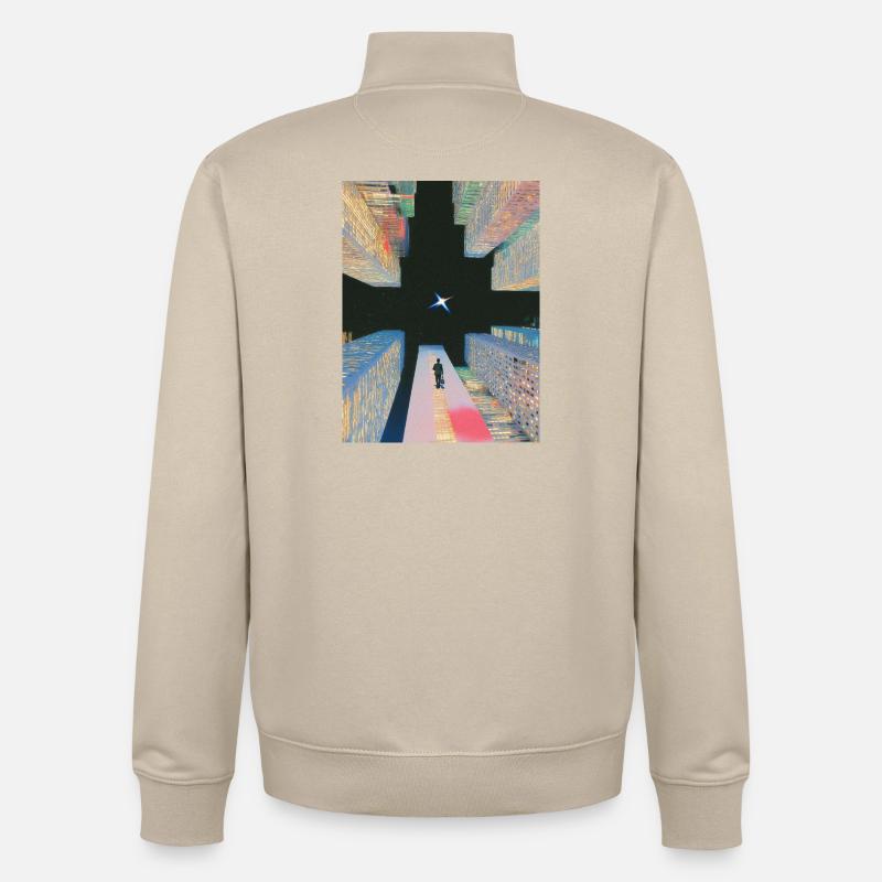 Conception d’univers - Sweat zippé unisexe en coton bio Stanley/Stella - beige crème