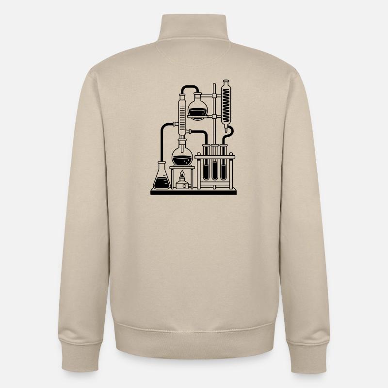 Laboratoire - Sweat zippé unisexe en coton bio Stanley/Stella - beige crème