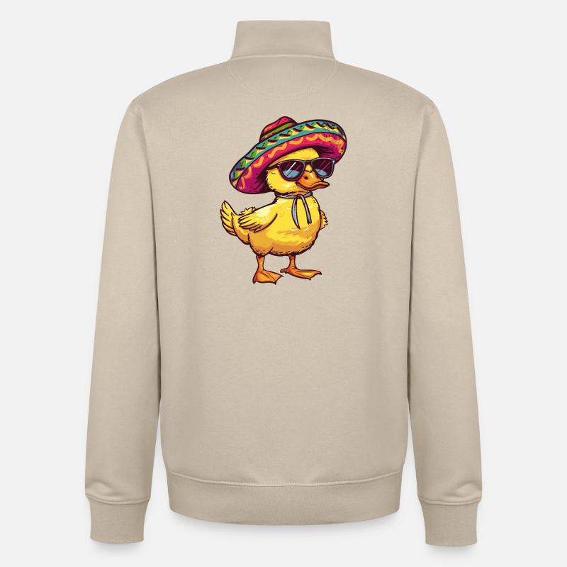 Sombrero drôle d’âne - Sweat zippé unisexe en coton bio Stanley/Stella - beige crème